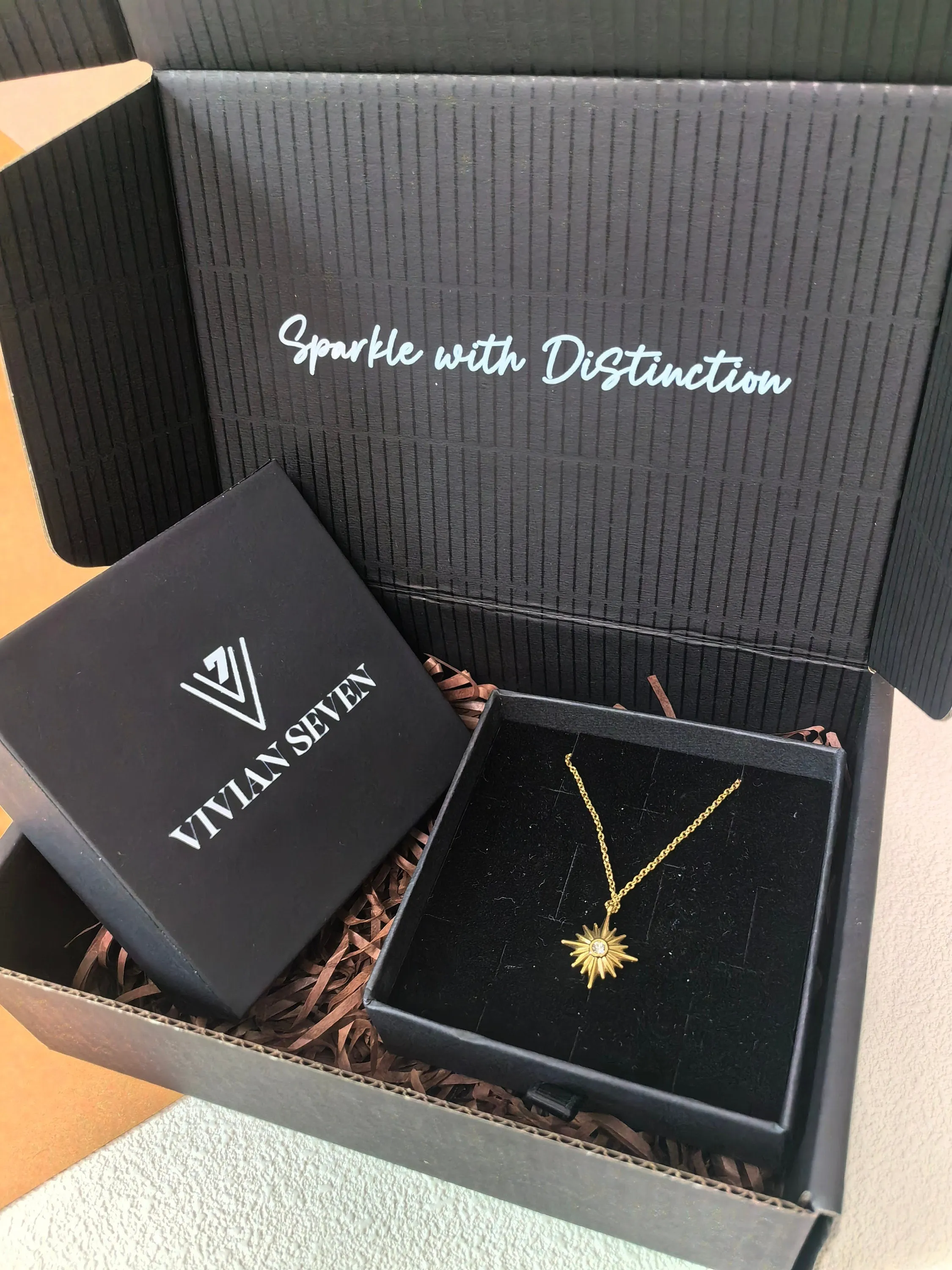 18K Gold Plate Star Zircon Pendant Chain Link Delicate Dainty Necklace