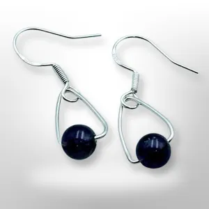 Amethyst, 925 Sterling Silver, 1.2" Earrings