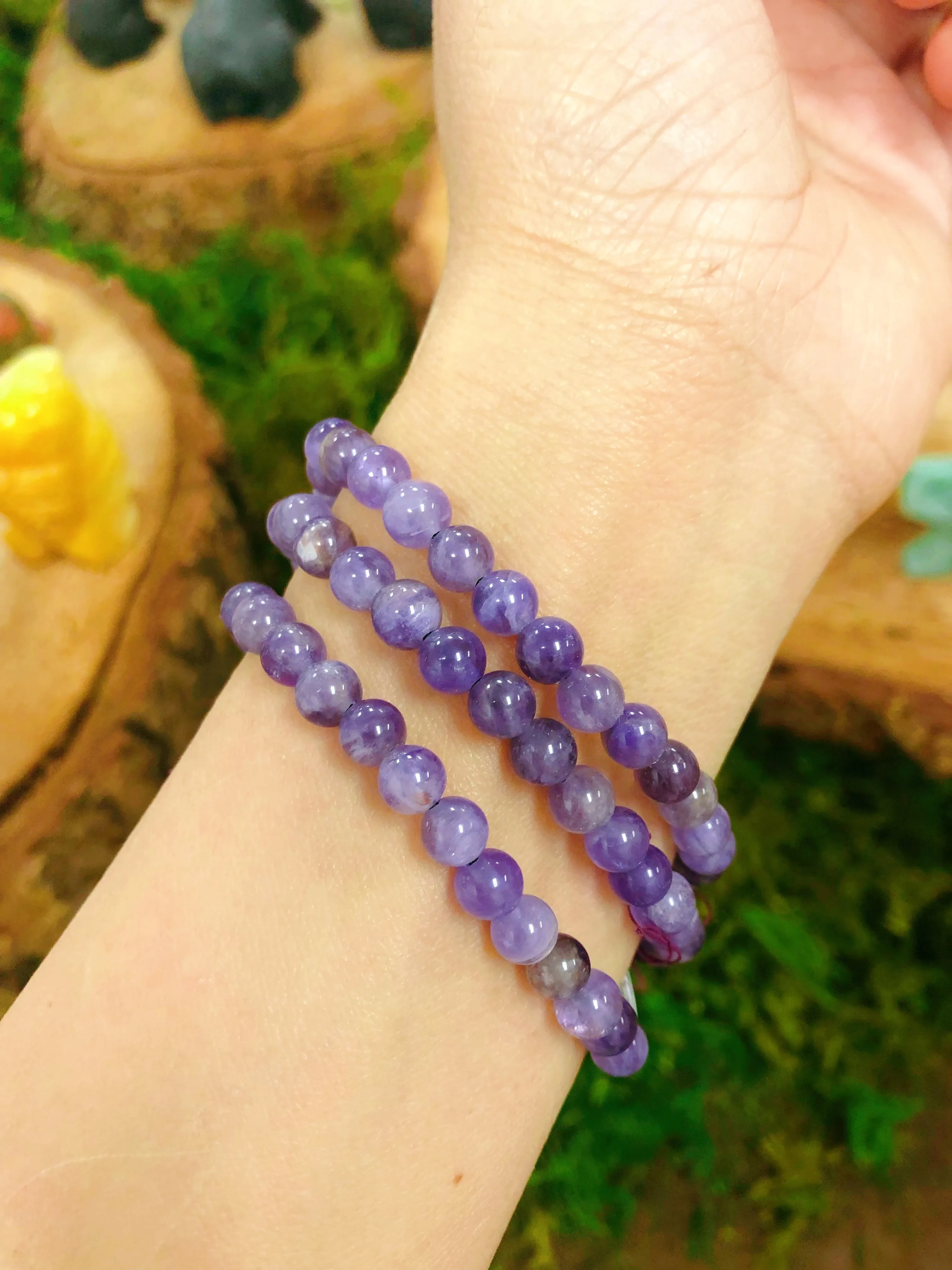 Amethyst Bead Bracelets Handmade