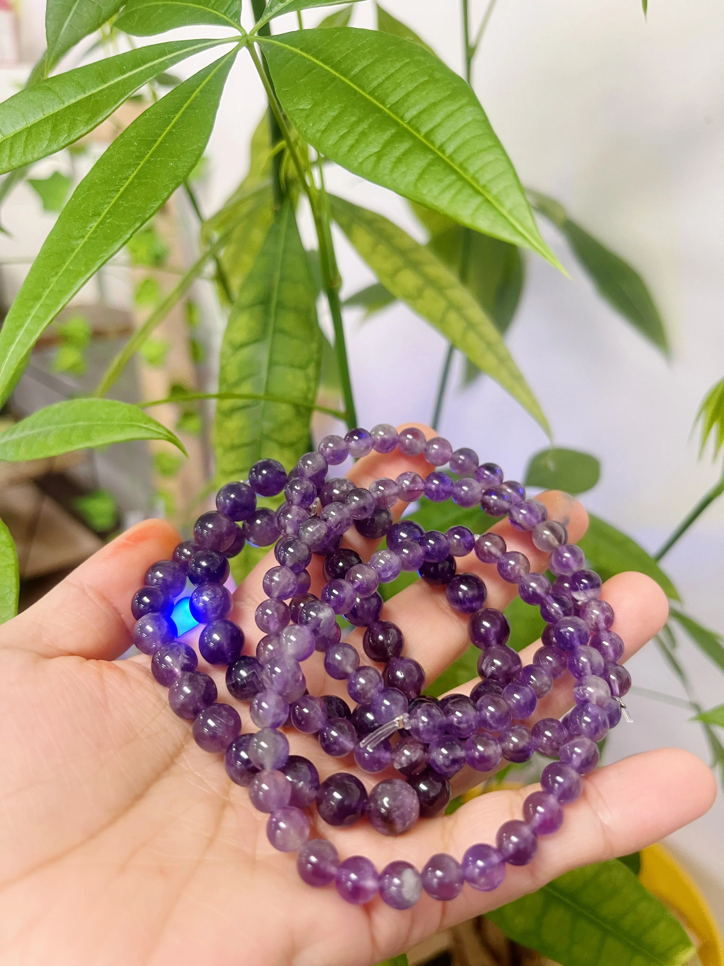 Amethyst Bead Bracelets Handmade