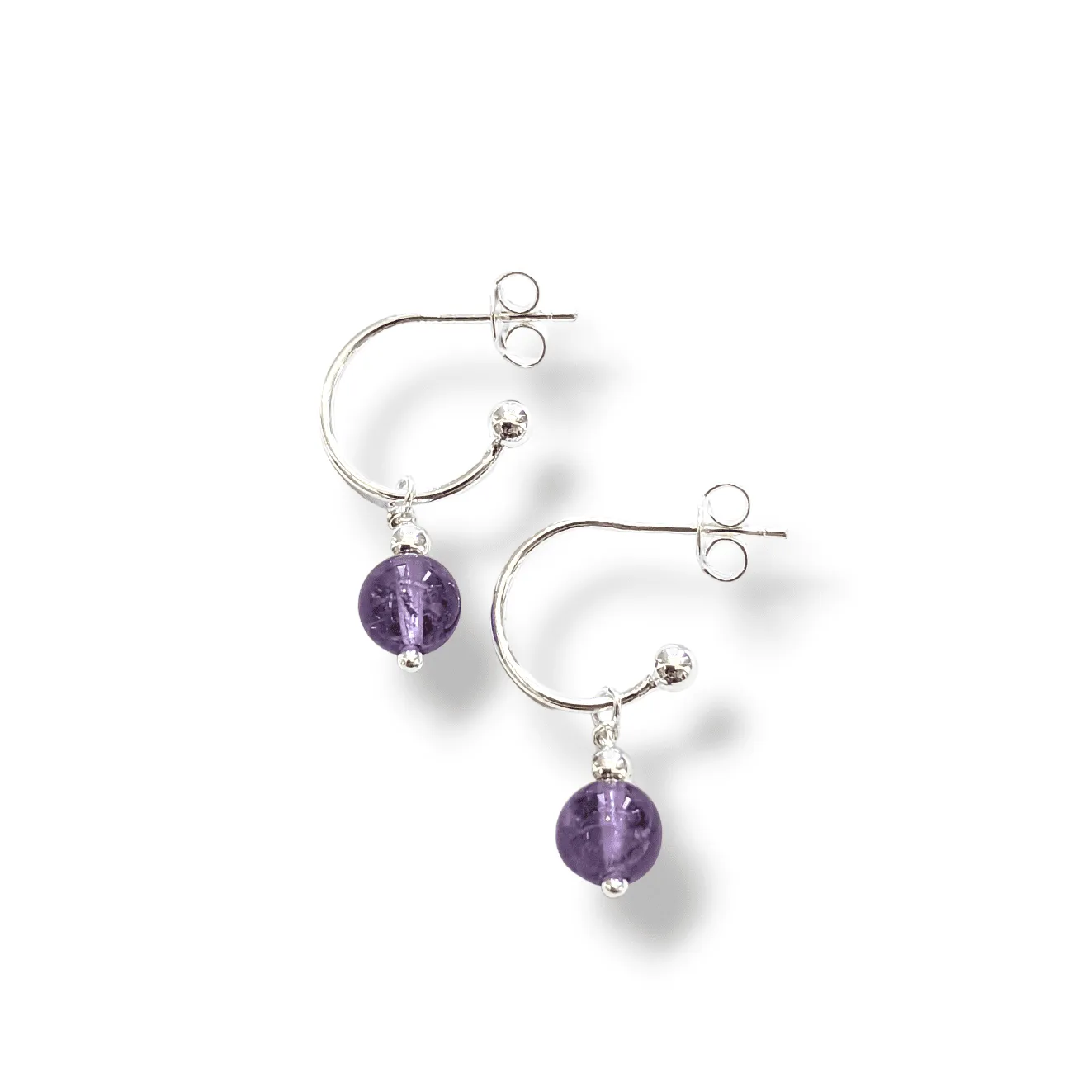 Amethyst Hoops