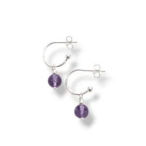 Amethyst Hoops