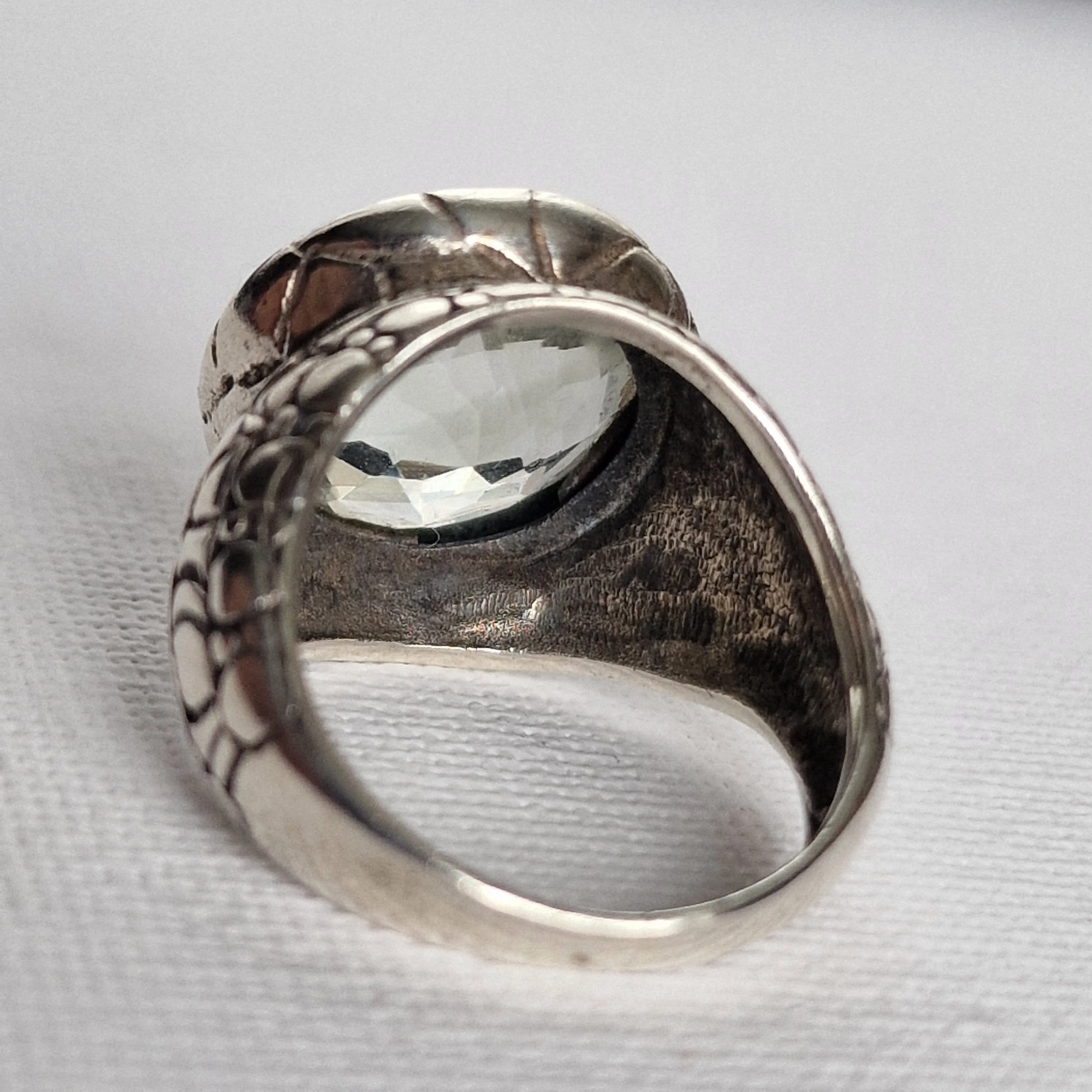 Artisan Handmade Green Amethyst 925 Sterling Silver Ring