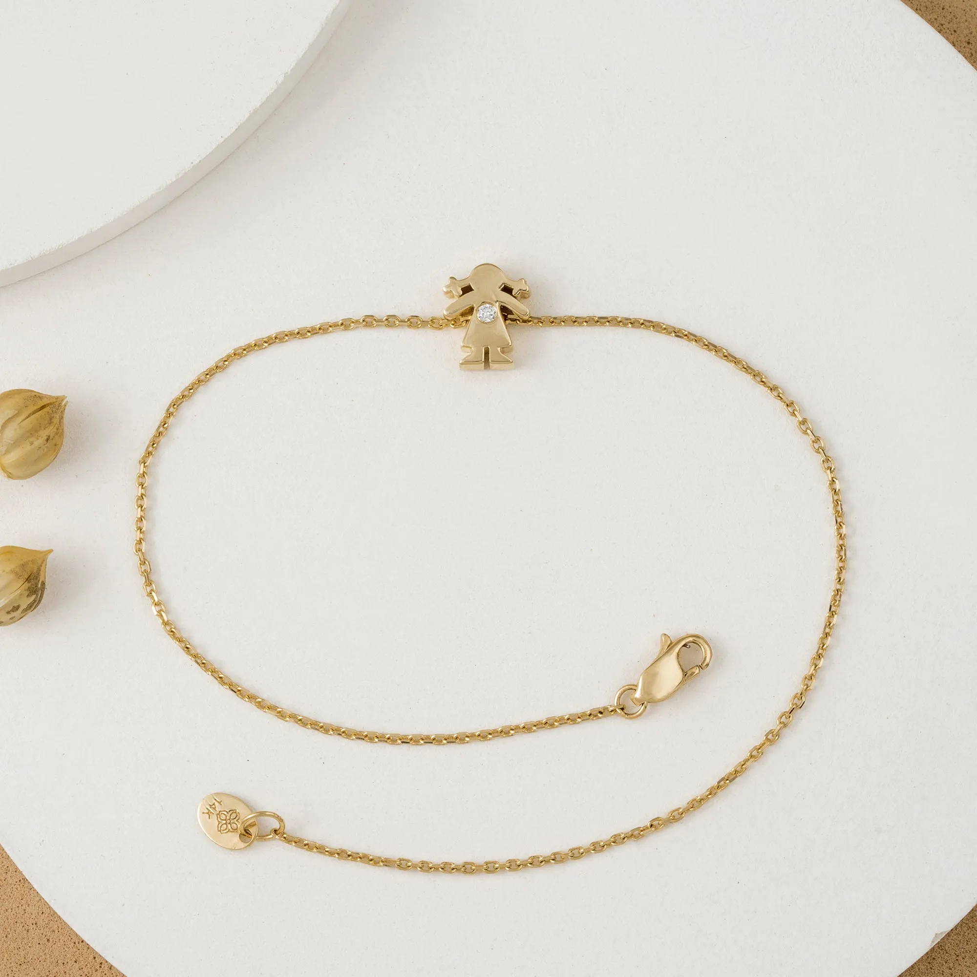 Baby Girl Diamond Bracelet, Greta