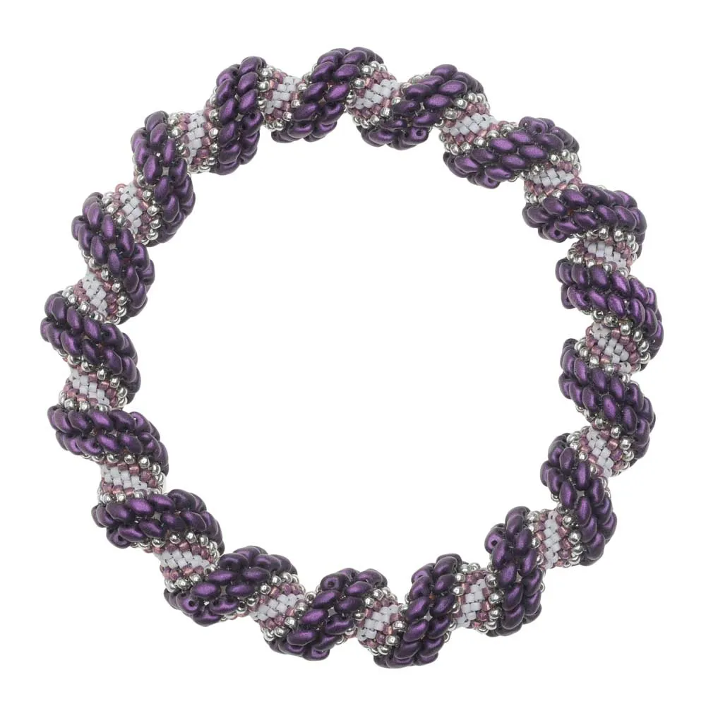Cellini Spiral Bracelet in Northern Orchid - Exclusive Beadaholique Jewelry Kit