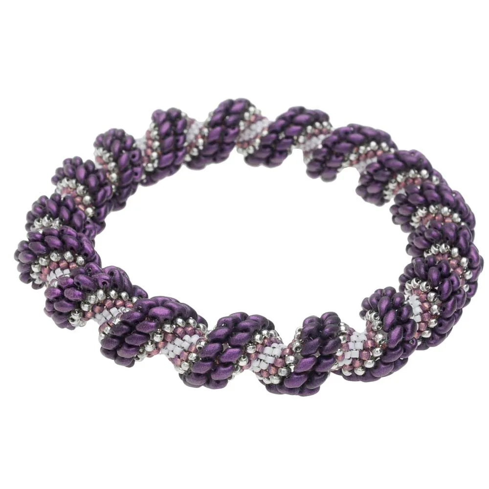 Cellini Spiral Bracelet in Northern Orchid - Exclusive Beadaholique Jewelry Kit