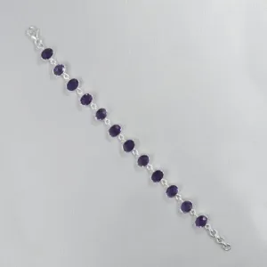 Checkerboard Cut Amethyst Bracelet