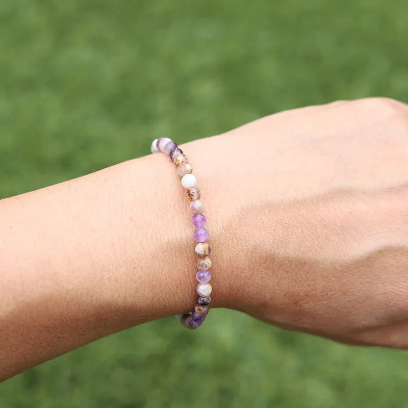 Chevron Amethyst Delicate Bracelet