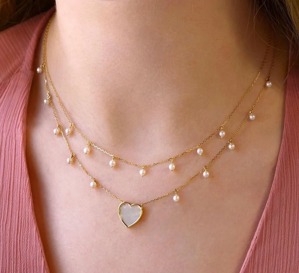 Ciana Heart Necklace in Lapis Lazuli