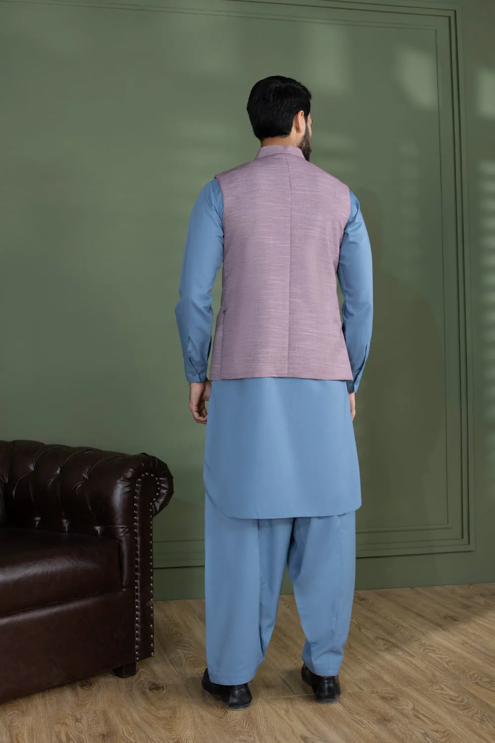 Cotton Yarn Dyed Waistcoat