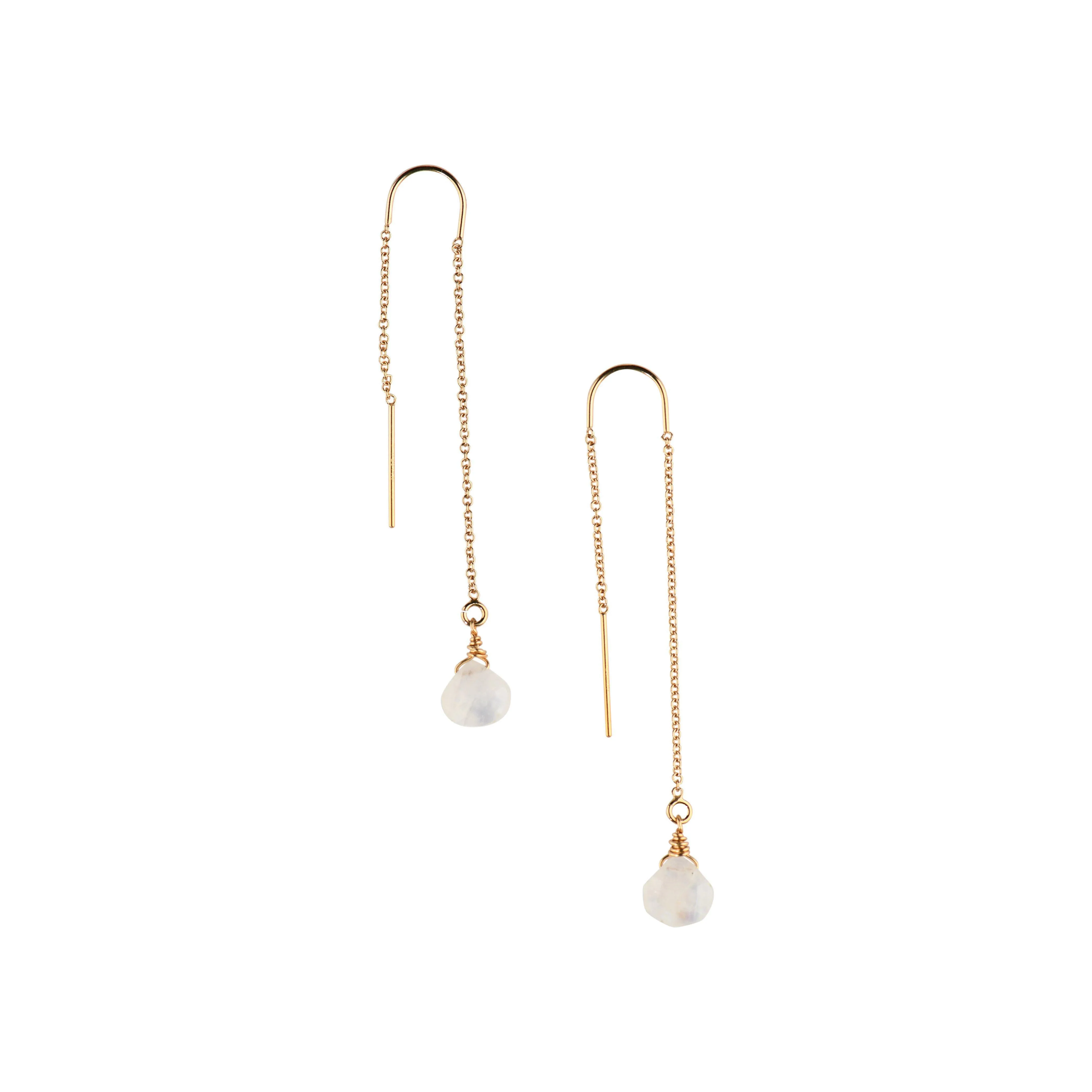 Ear Threaders in Moonstone