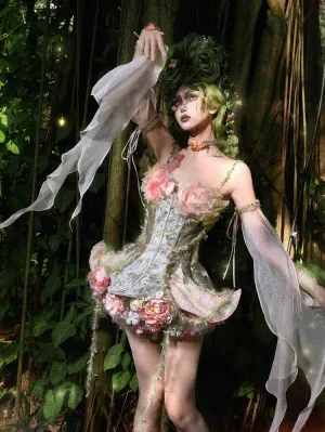 Fairy Kei Irregular Cascading Ruffle Sleeves