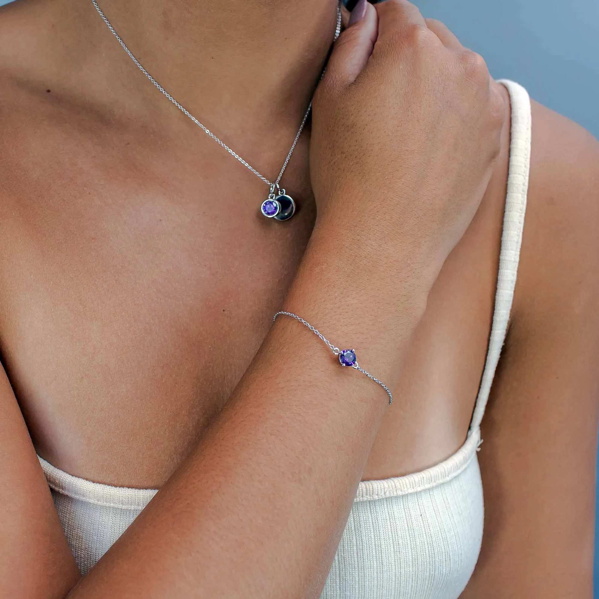 February Birthstone Bracelet - Amethyst
