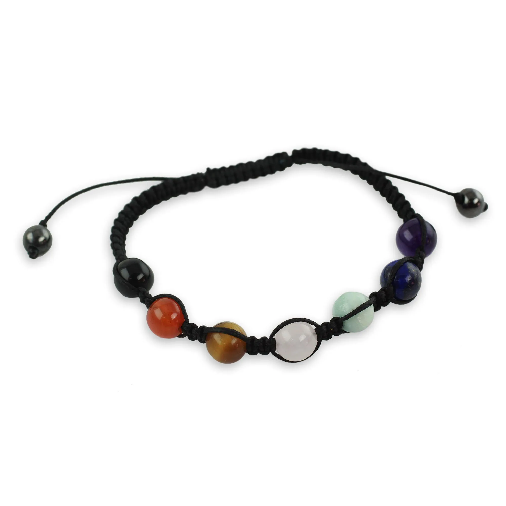 Gemstone Chakra Adjustable Beaded Bracelet