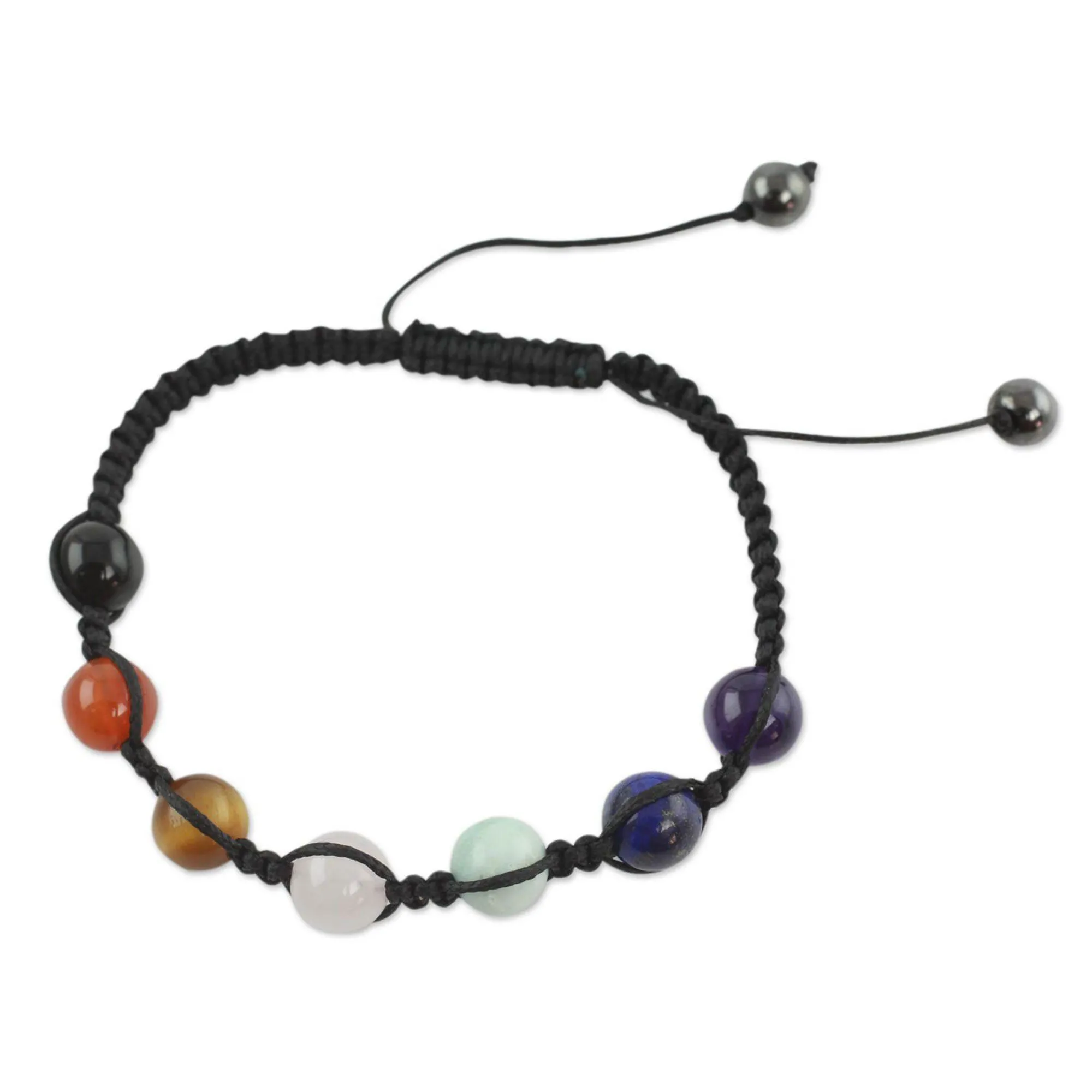 Gemstone Chakra Adjustable Beaded Bracelet