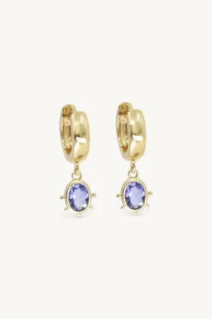 Gia Iolite Gold Huggies