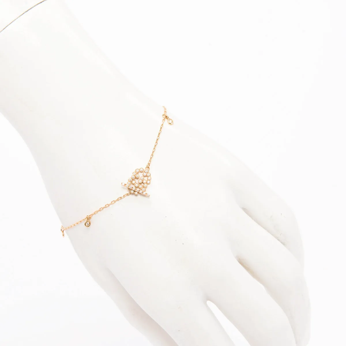 Gucci 18K Gold & Diamond Running GG Bracelet