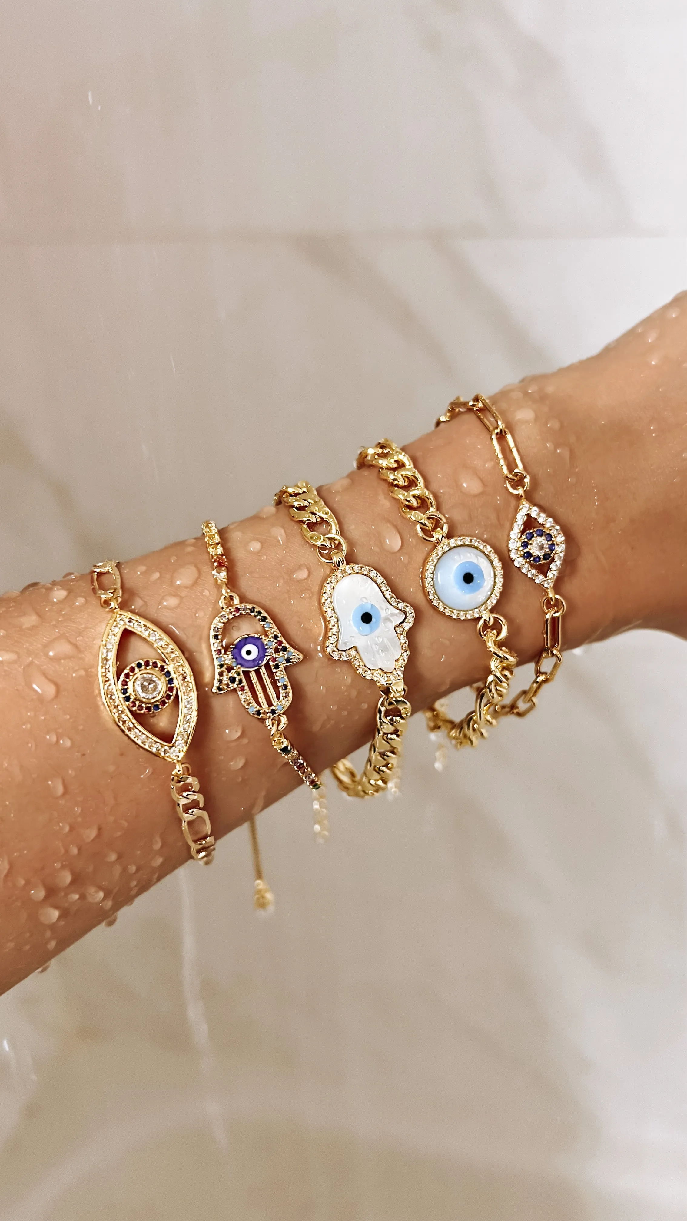 Hamsa Hand Bracelet/Anklet- Gold Filled