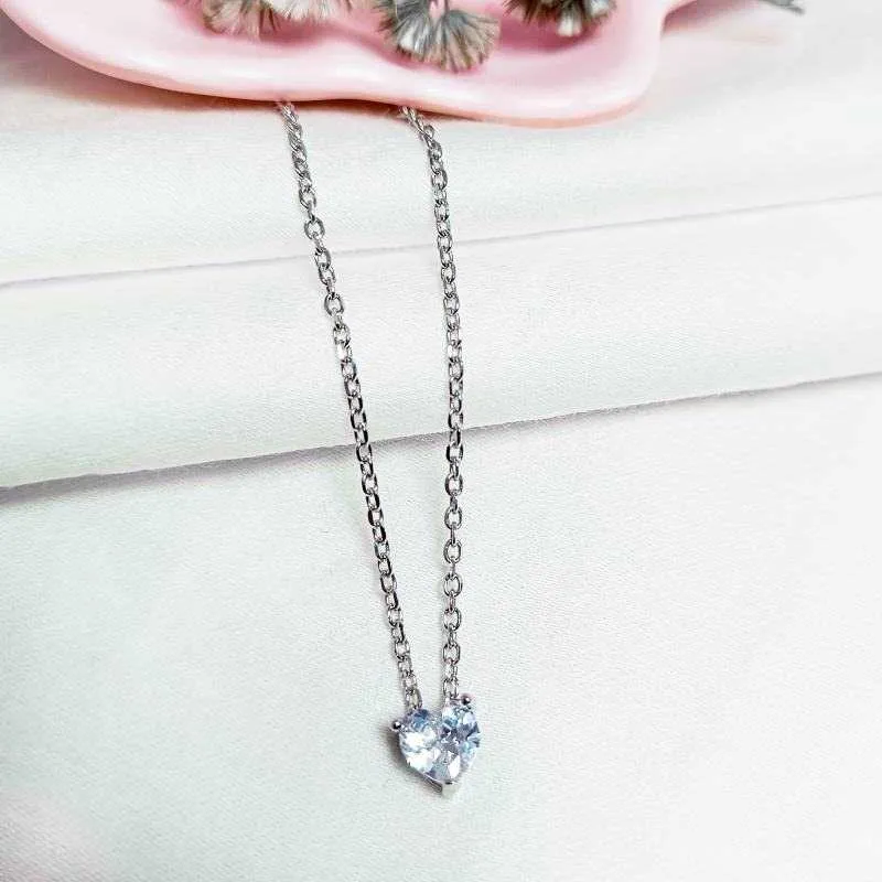 Heart Shaped Solitaire Necklace
