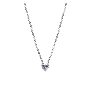 Heart Shaped Solitaire Necklace
