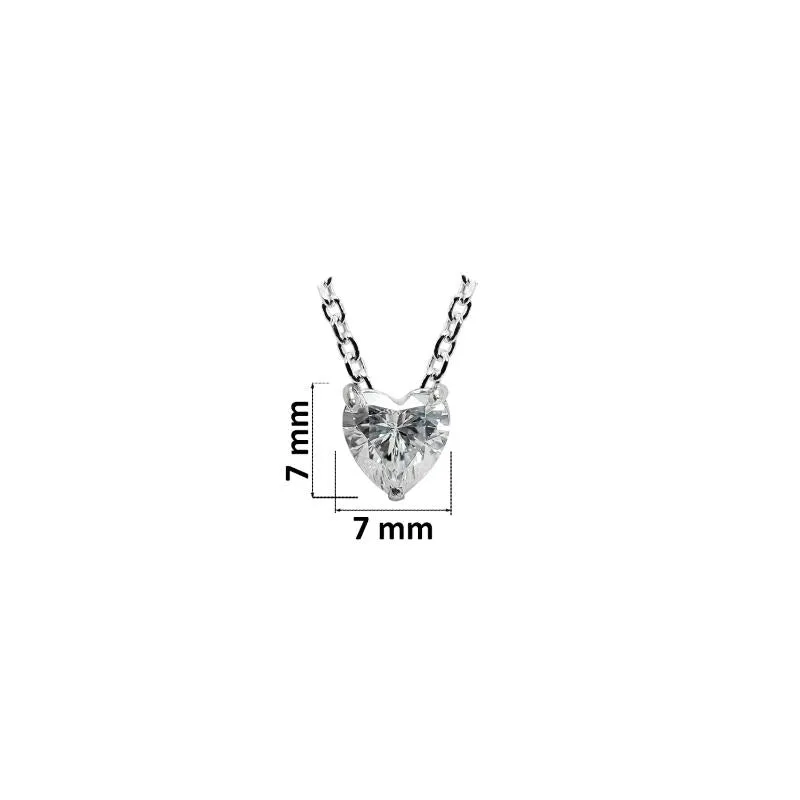 Heart Shaped Solitaire Necklace