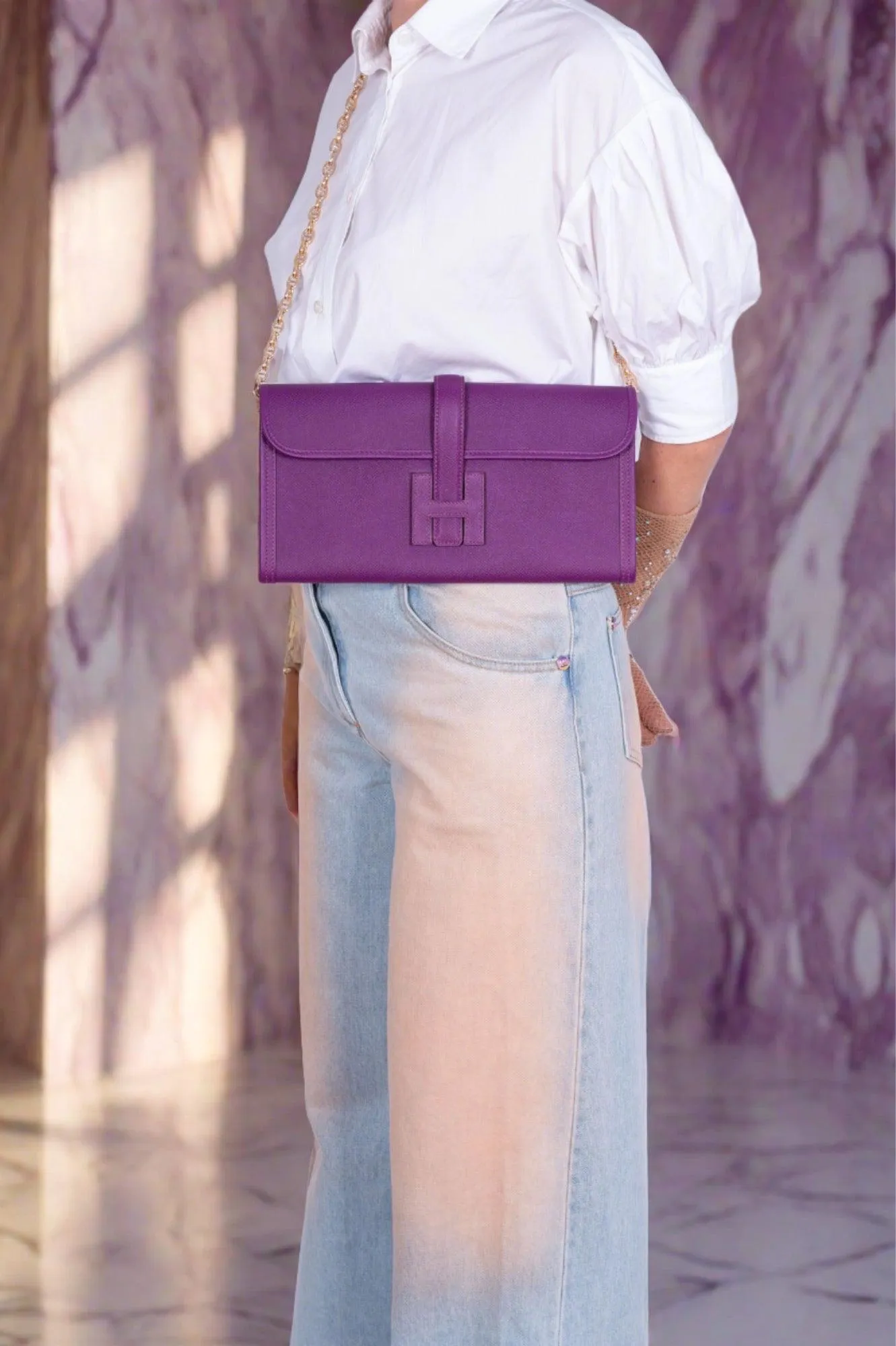 Hermès Jige Elan 29 Anemone Epsom
