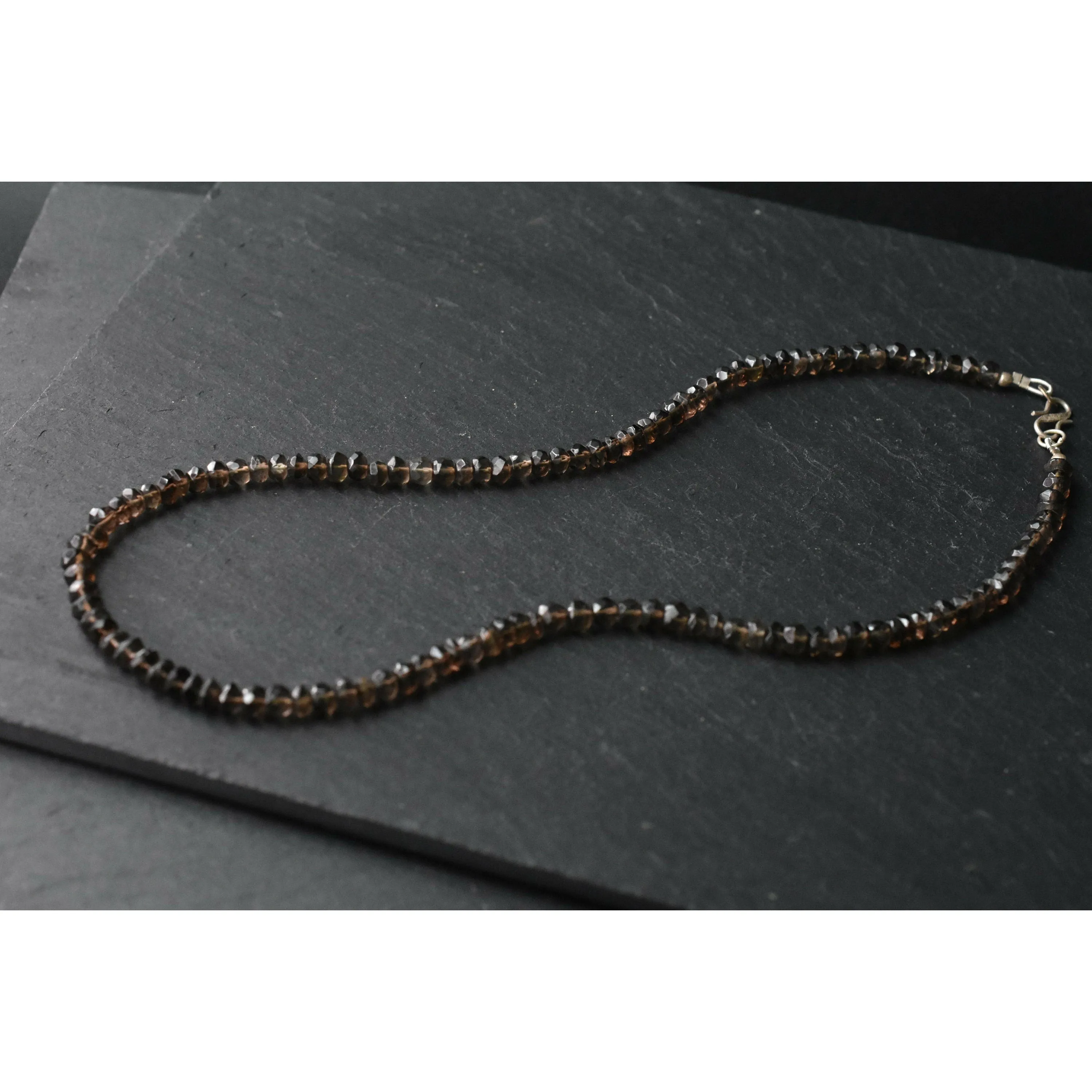Himalayan Natural Faceted Smoky Quartz Beaded Necklace