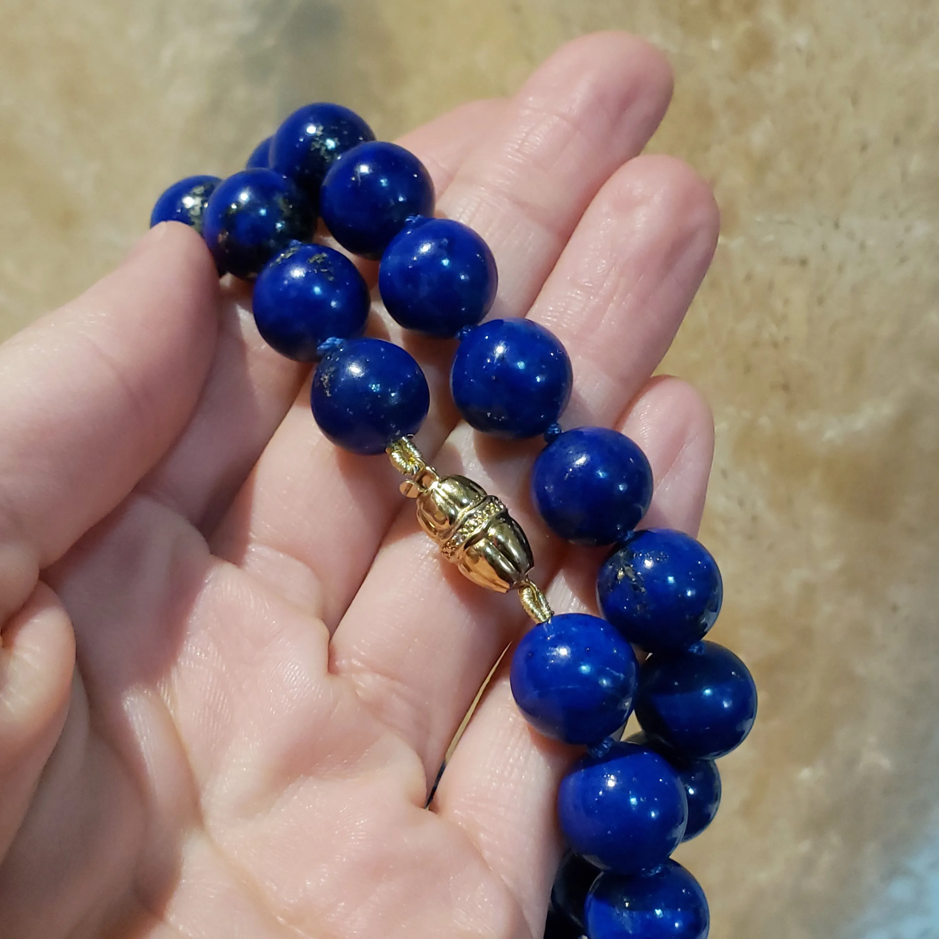 Lapis Bead Necklace