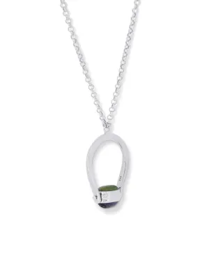Mindful Sterling Silver Spinner Pendant with Lapis and Turquoise