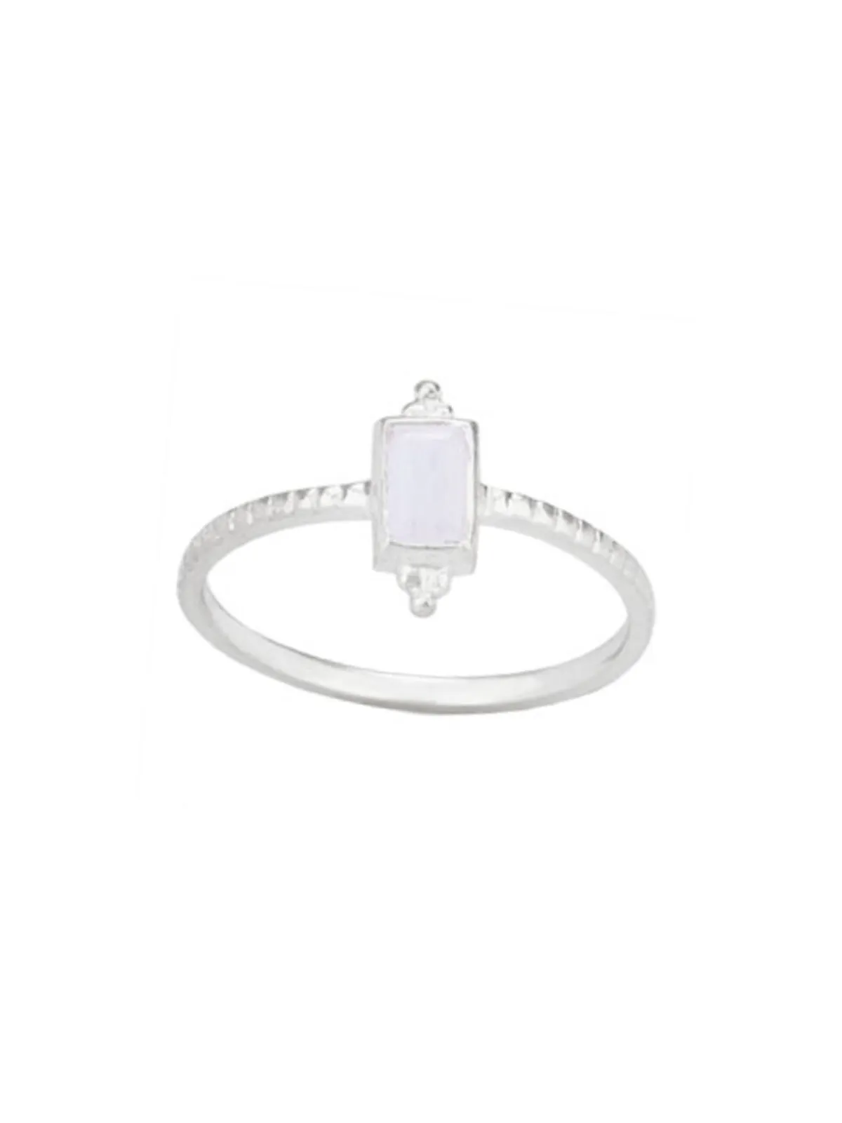 Moonstone Baguette Ring