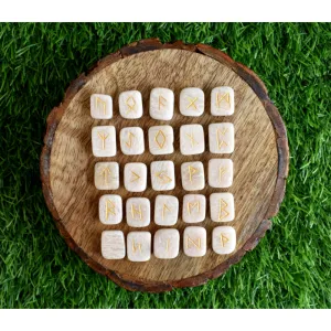 Moonstone Futhark Rune Set