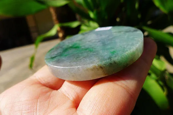 Natural Jade Rough Jadeite Raw (63g,5.6X0.75cm)