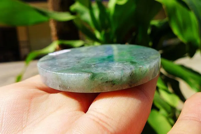 Natural Jade Rough Jadeite Raw (63g,5.6X0.75cm)