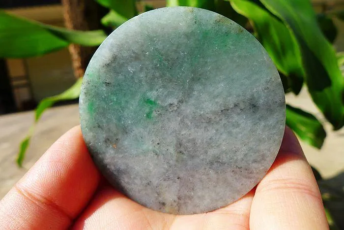 Natural Jade Rough Jadeite Raw (63g,5.6X0.75cm)