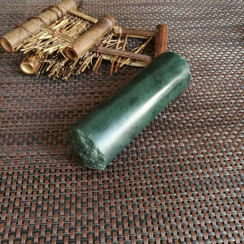 Natural Kunlun Jade Rough Nephrite Raw (458g,11.5X4cm)