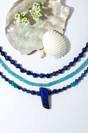 Necklace Australian Opal Blue Freedom