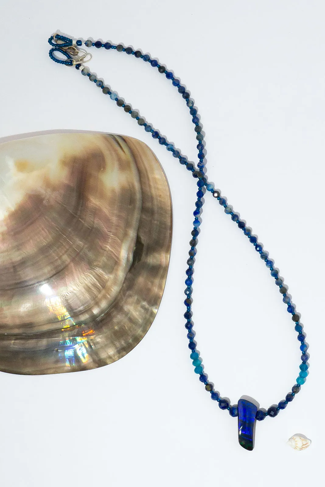 Necklace Australian Opal Blue Freedom