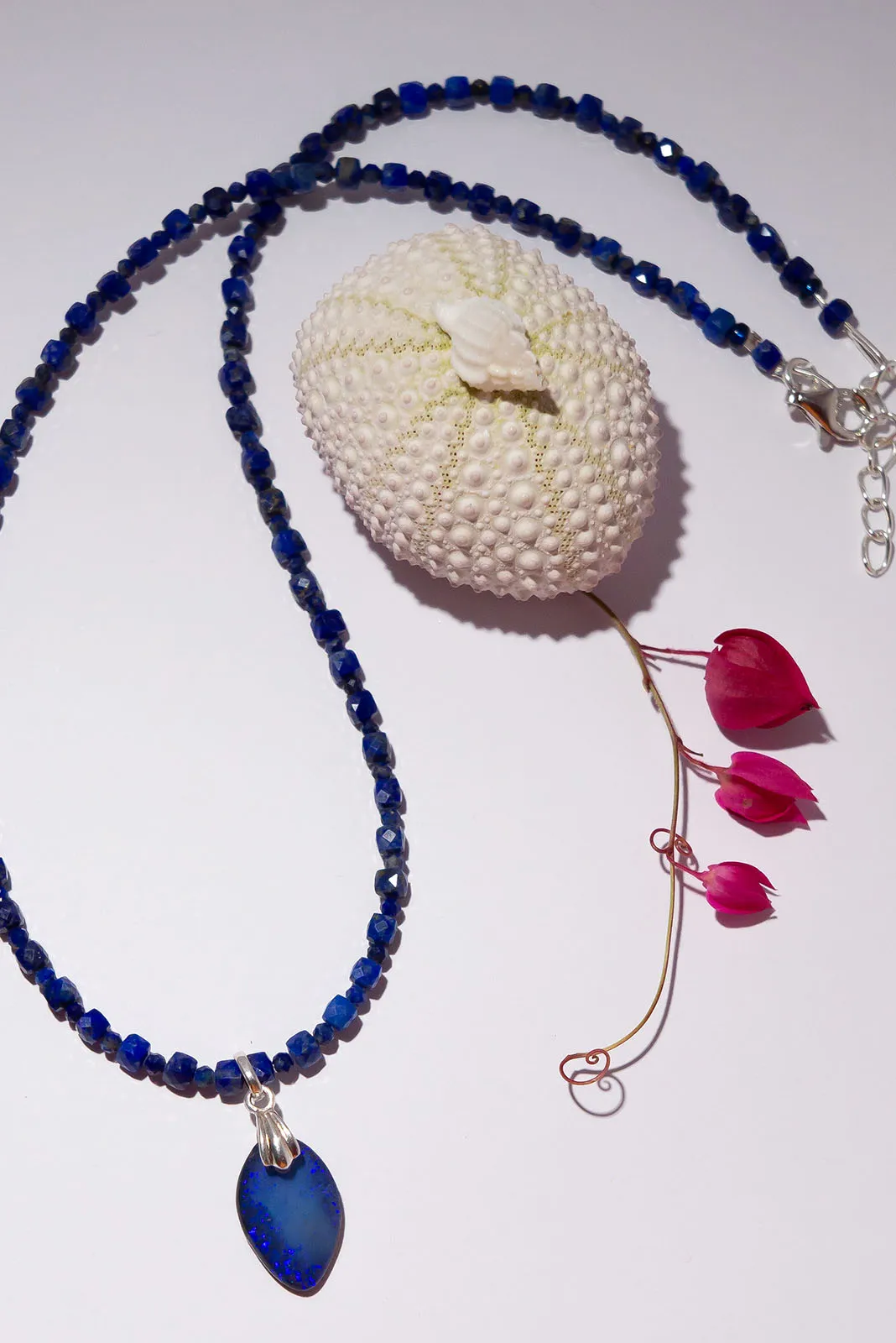 Necklace Australian Opal Neptune Blue