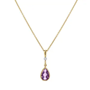 Pear Amethyst Radiance Pendant