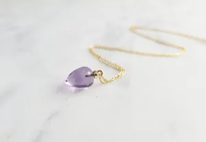 Pink Amethyst Pendant Necklace
