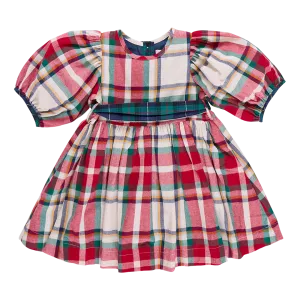 Pink Chicken Girls Ruby Dress - Holiday Tartan