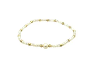 "ARIA" Gold Filled and FWP ball beaded Bracelet