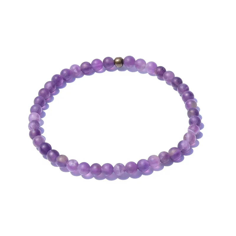 "Healing" Matte Amethyst Delicate Bracelet