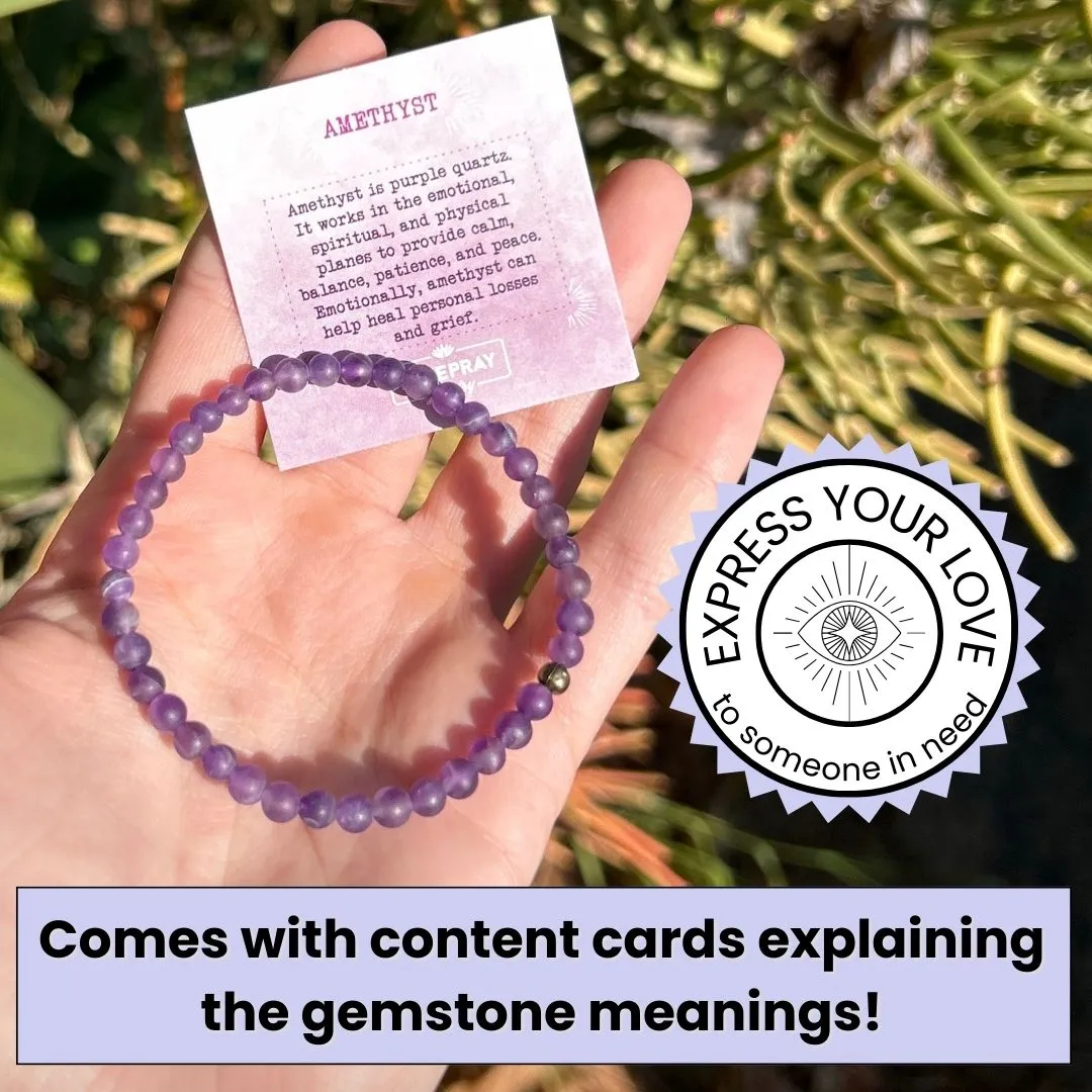 "Healing" Matte Amethyst Delicate Bracelet