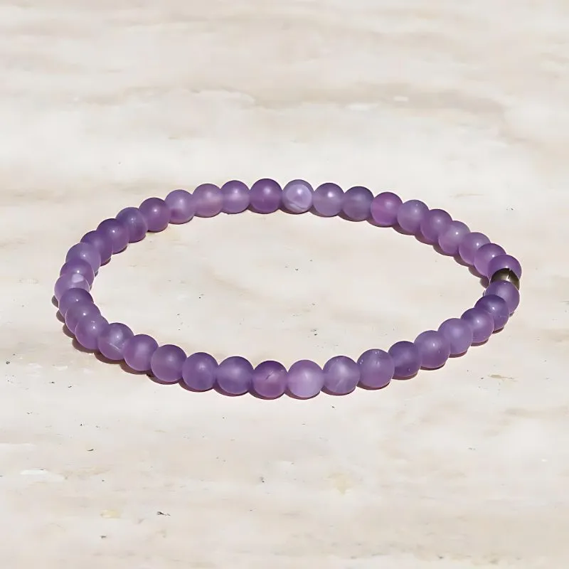 "Healing" Matte Amethyst Delicate Bracelet