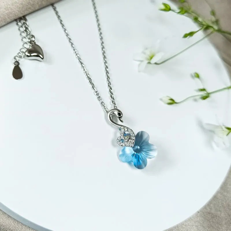 Regal Swan Pendant Necklace