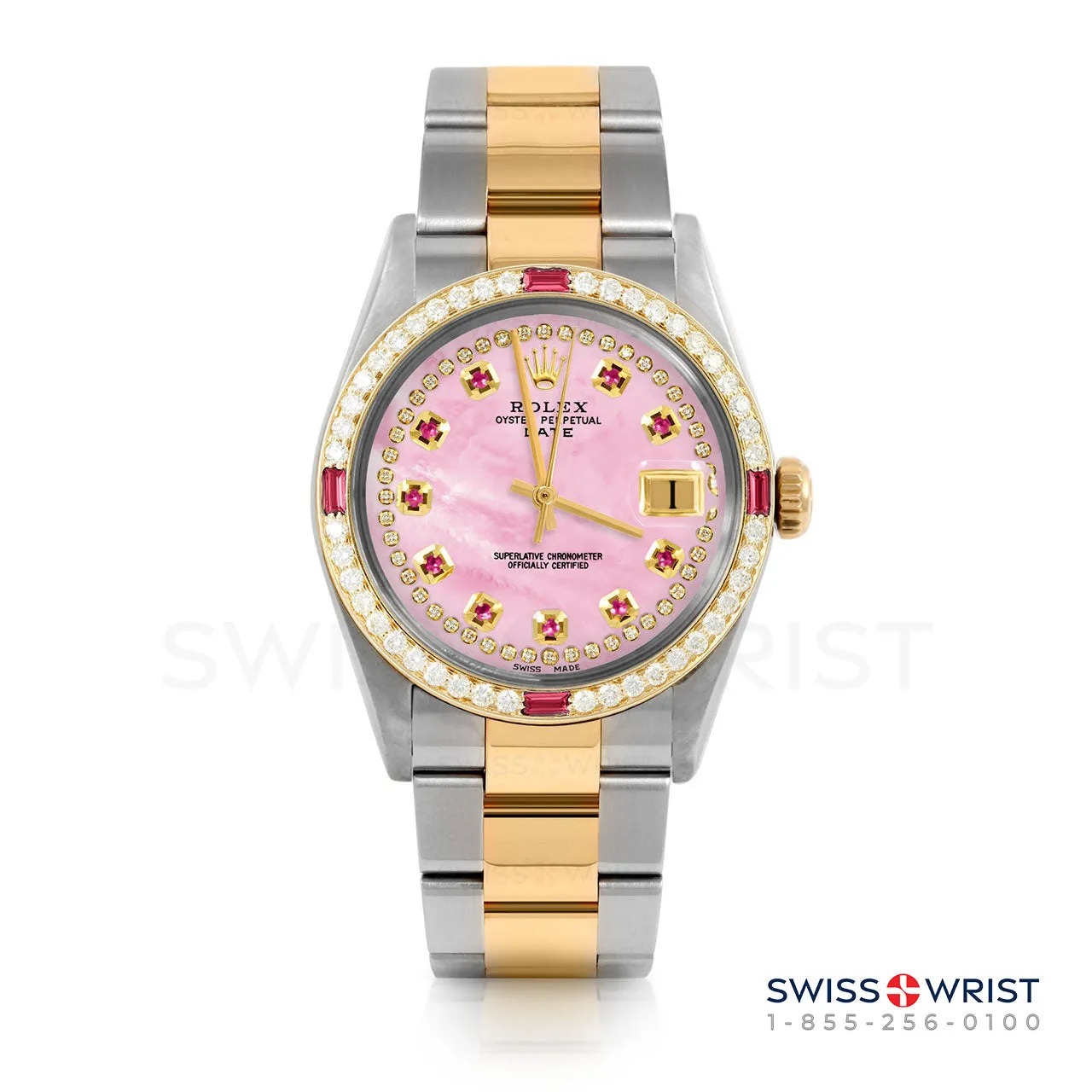 Rolex Date 34mm | 1500-TT-PMOP-STRR-4RBY-OYS
