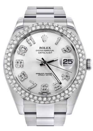 Rolex Datejust II Watch | 41 MM | White Diamond Dial | Two Row | Oyster Band