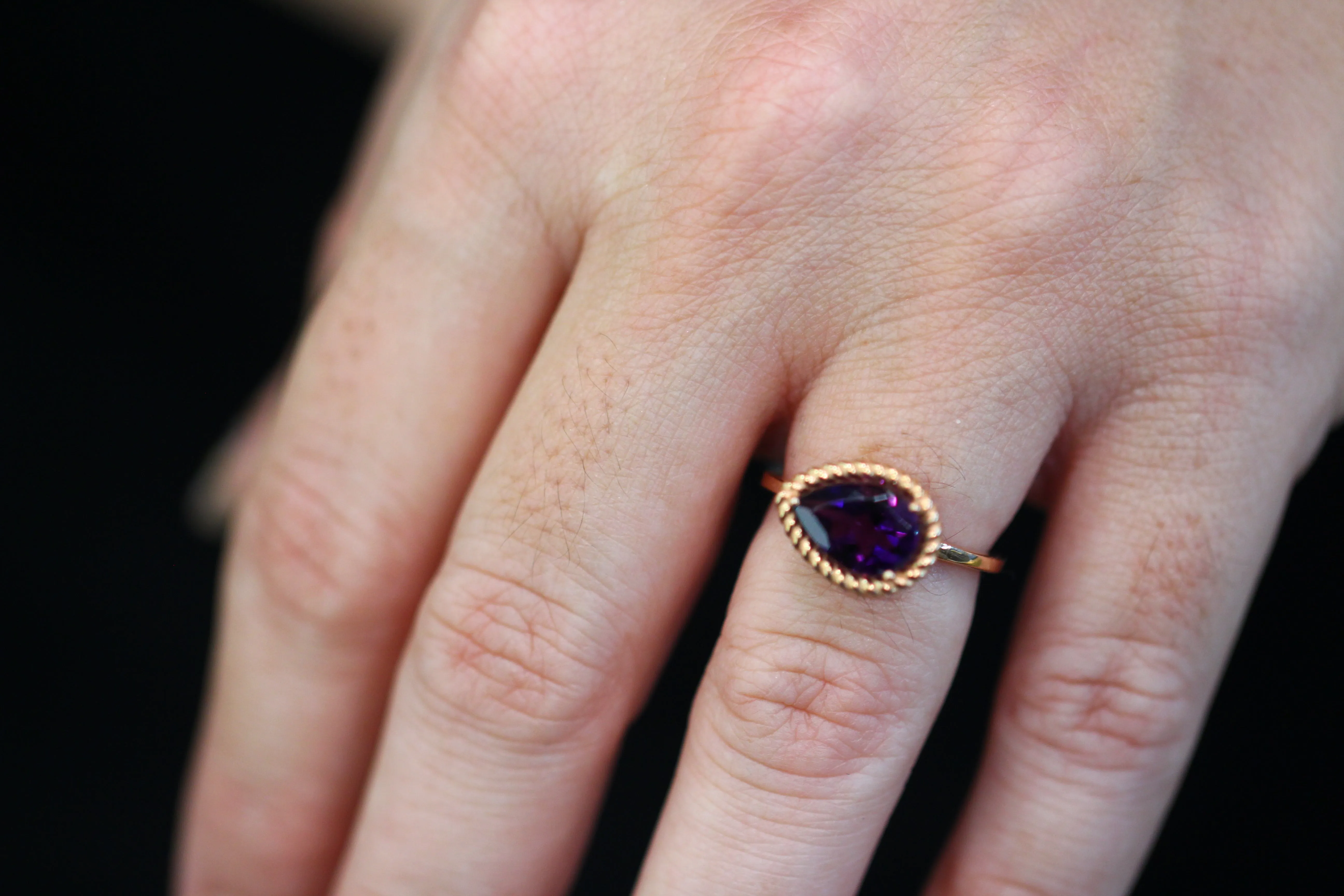 Rope Amethyst Ring