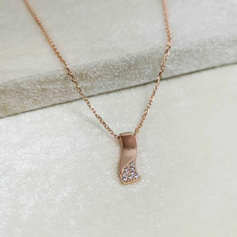 Rose Gold Wave of Success Necklace